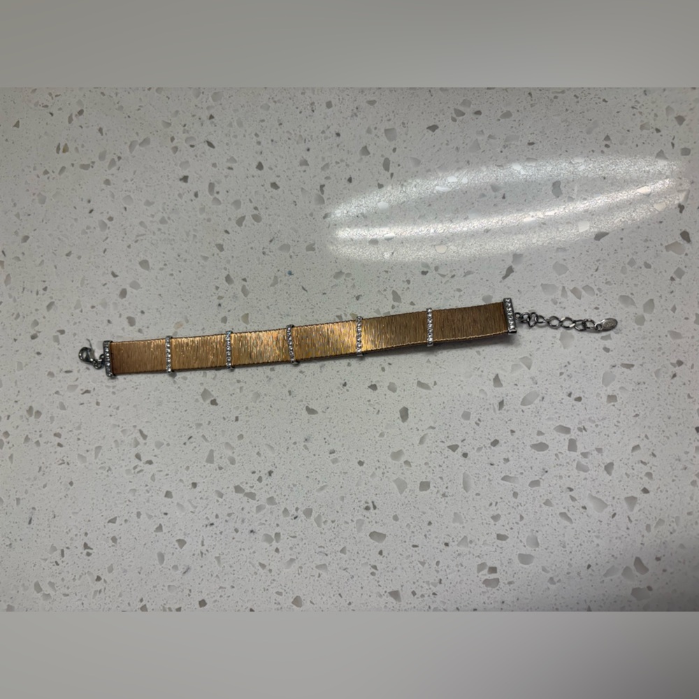 Gorgeous Sterling Silver + Gold Plated Cubic Zirconia Bracelet